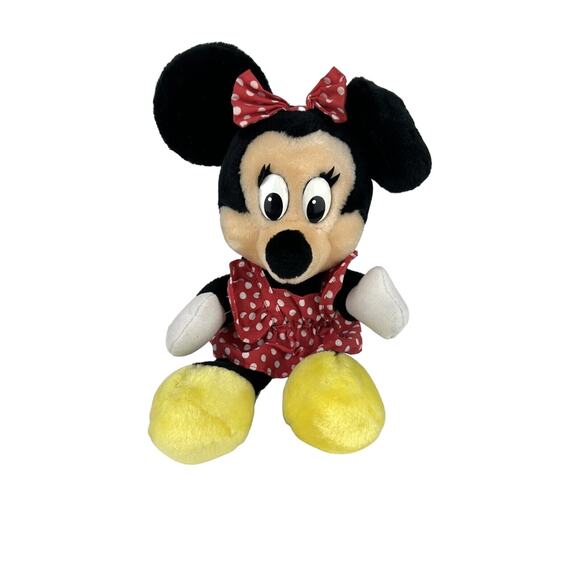 Vintage Walt Disney World Disneyland Minnie Mouse 8" Plush Stuffed Animal - Picture 1 of 8